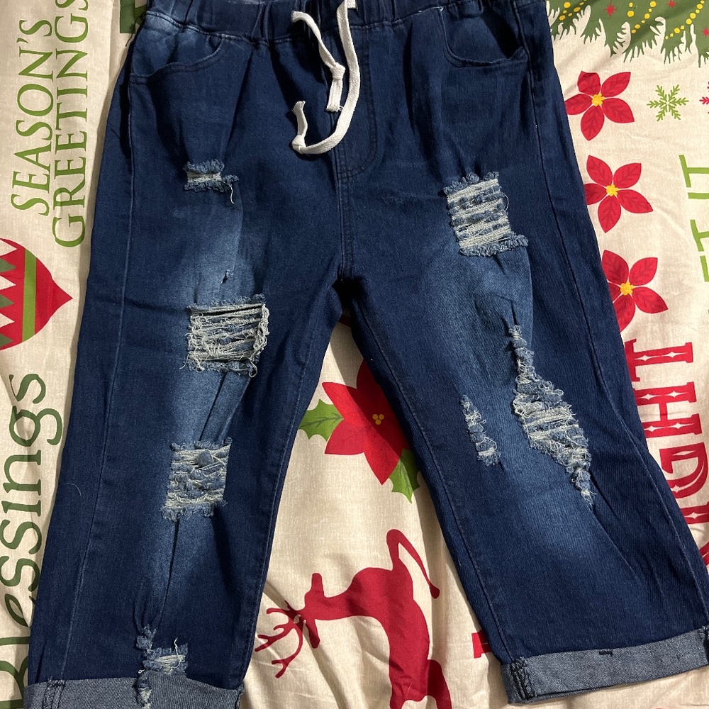 Stretch waist capris